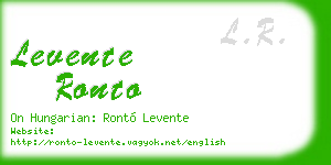 levente ronto business card